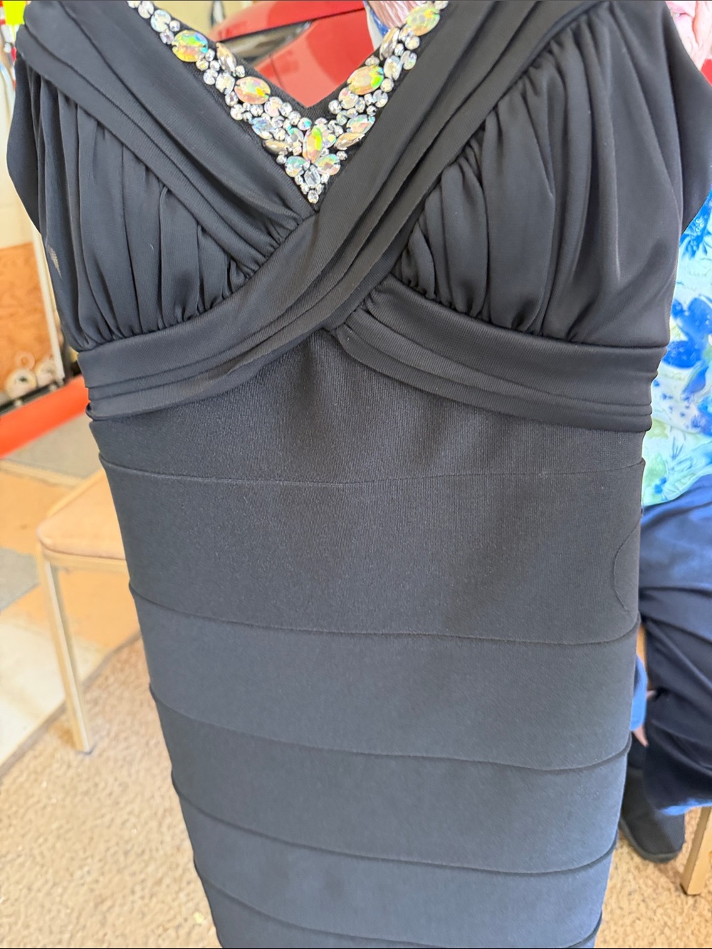 Black fitted dress